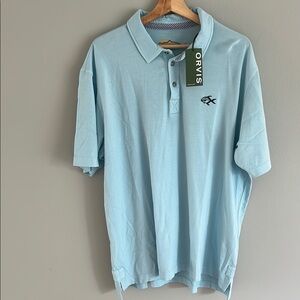 Orvis Men’s Pigment Dyed Premium Cotton Polo Shirt Cotton Size XL New With Tags